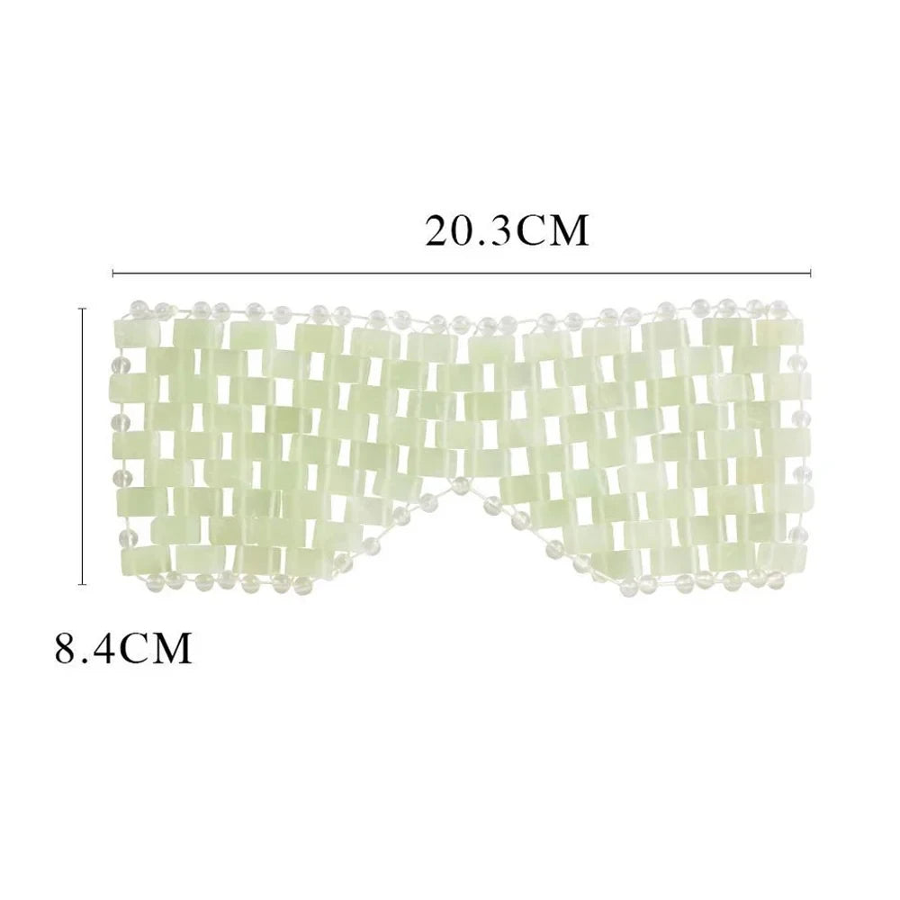 Cooling Jade Eye Mask Massager Natural Jade Eye Mask Eye Eye for Eye Relax Sleep Massager Mask Tools Mask Care Stone Face Sleep