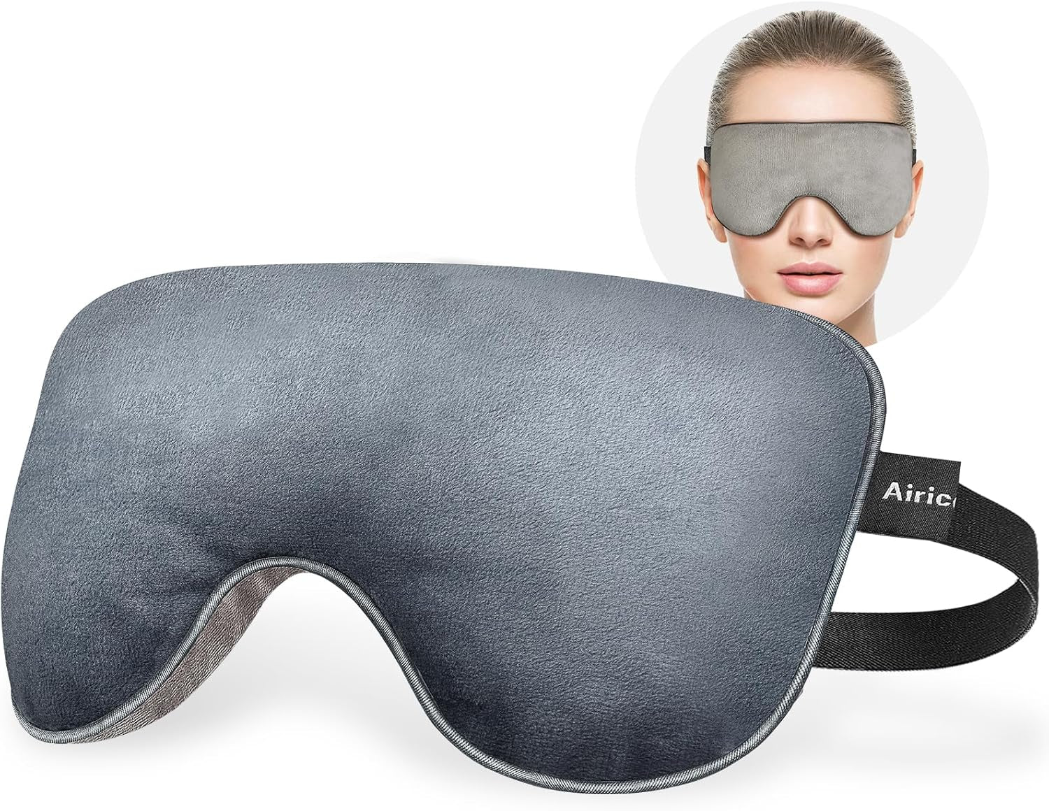 Lavender Heat Eye Mask, Microwavable Moist Heating Pad for Dry Eyes, Blepharitis & Stye, Blue, Soft & Durable, Adjustable Strap