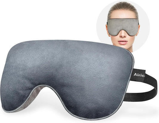Lavender Heat Eye Mask, Microwavable Moist Heating Pad for Dry Eyes, Blepharitis & Stye, Blue, Soft & Durable, Adjustable Strap
