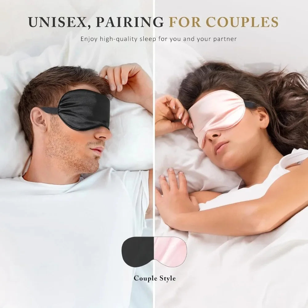 Blackout Eye Mask, Imitation Silk Sleep Eye Mask, Elastic Strap, Travel Nap Eyes Mask, Eye Protection Travel Eye Mask Help Sleep