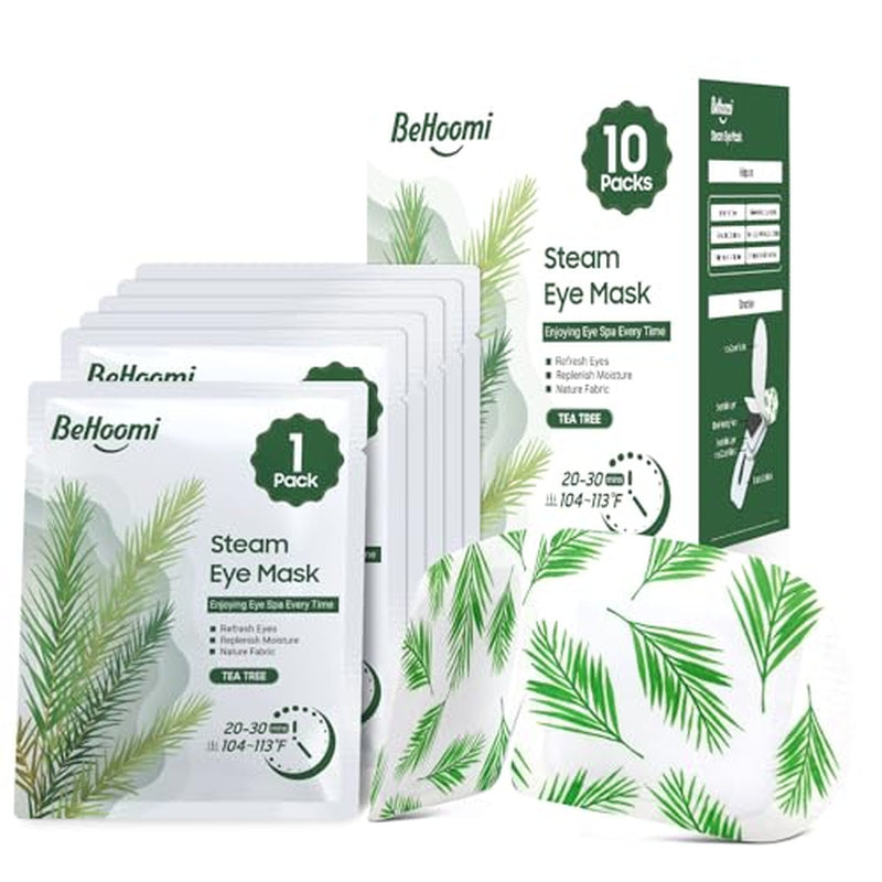 Steam Eye Mask, 30 Packs Heated Eye Mask, Self Heating Disposable SPA Warm Compress for Eyes （Lavender & Unscented & Tea Tree）